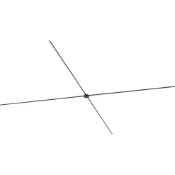 Modernes Schienensystem schwarz 1-phasig 1000 cm mit rundem Netzteil - Magnetic