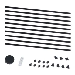 Modernes Schienensystem schwarz 1-phasig 1000 cm mit rundem Netzteil - Magnetic