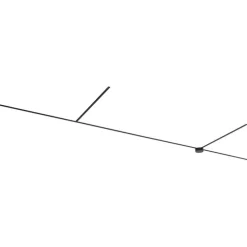 Modernes Schienensystem schwarz 1-phasig 600 cm mit runder Stromzufuhr - Magnetic