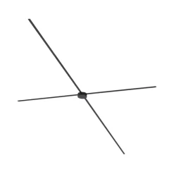 Modernes Schienensystem schwarz 1-phasig 600 cm mit runder Stromzufuhr - Magnetic