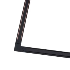 Modernes Schienensystem schwarz 1-phasig 600 cm mit runder Stromzufuhr - Magnetic