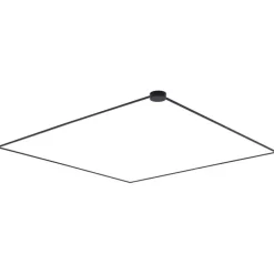 Modernes Schienensystem schwarz 1-phasig 800 cm mit runder Stromzufuhr - Magnetic