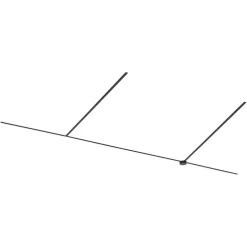 Modernes Schienensystem schwarz 1-phasig 800 cm mit runder Stromzufuhr - Magnetic