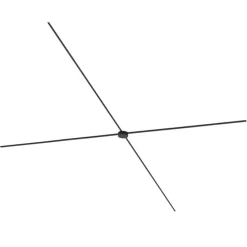 Modernes Schienensystem schwarz 1-phasig 800 cm mit runder Stromzufuhr - Magnetic