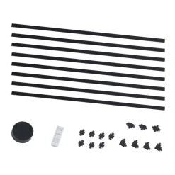 Modernes Schienensystem schwarz 1-phasig 800 cm mit runder Stromzufuhr - Magnetic