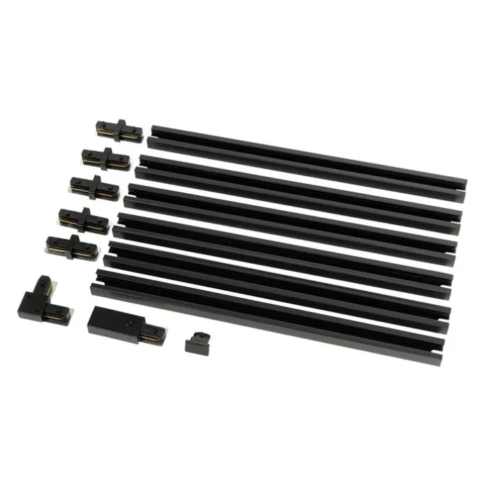 Modernes Schienensystem schwarz 1-phasig 300cm - Iconic