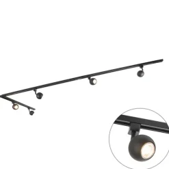 Modernes Schienensystem schwarz 5-flammig 1-phasig - Gissi