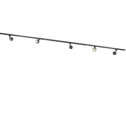 Modernes Schienensystem schwarz 5-flammig 1-phasig - Gissi