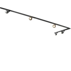 Modernes Schienensystem schwarz 5-flammig 1-phasig - Gissi