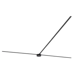 Modernes Schienensystem schwarz 1-phasig 400 cm mit rundem Netzteil - Magnetic