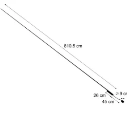 Modernes Schienensystem schwarz 1-phasig 800 cm - Magnetic