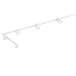 Modernes Schienensystem weiß mit 5 Strahlern 1-phasig - Rondoo Up