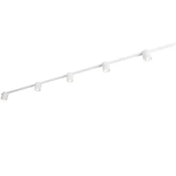 Modernes Schienensystem weiß mit 5 Strahlern 1-phasig - Rondoo Up