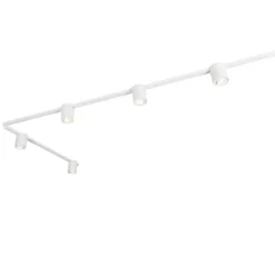 Modernes Schienensystem weiß mit 5 Strahlern 1-phasig - Rondoo Up