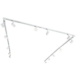 Modernes Schienensystem weiß mit 14 Spots 1-phasig - Jeana