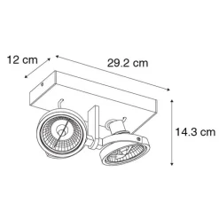 Modernes Spot Black 2-Licht - Master 111