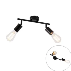 Modernes Spotschwarz 2-Licht verstellbar - Facil