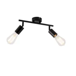 Modernes Spotschwarz 2-Licht verstellbar - Facil