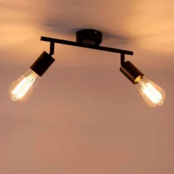 Modernes Spotschwarz 2-Licht verstellbar - Facil