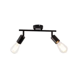 Modernes Spotschwarz 2-Licht verstellbar - Facil