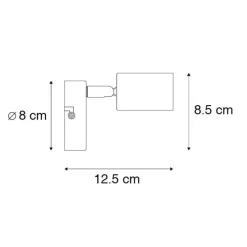 Modernes Spotschwarz verstellbar - Facil