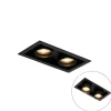 Modernes versenktes Spotschwarz verstellbar 2-Licht - Dach
