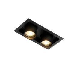 Modernes versenktes Spotschwarz verstellbar 2-Licht - Dach