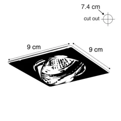 Modernes verstellbares Spot-Chrom-Kippset von 10 - Edu