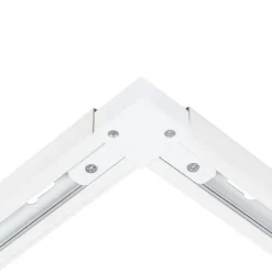 Modernes weißes Schienensystem mit 5 Spots 1-phasig - Jeana