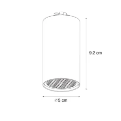 Modernes Weißes Spotlight für 1-phasiges Schienensystem GU10 35mm - Iconic Ruby Honey