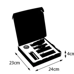 Musterbox mit Schienen und Farbmustern