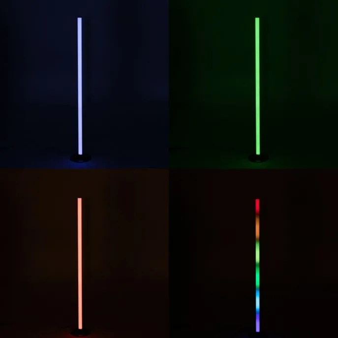 Neon Tischleuchte schwarz inkl. dimmbarem RGB-LED - Tijs