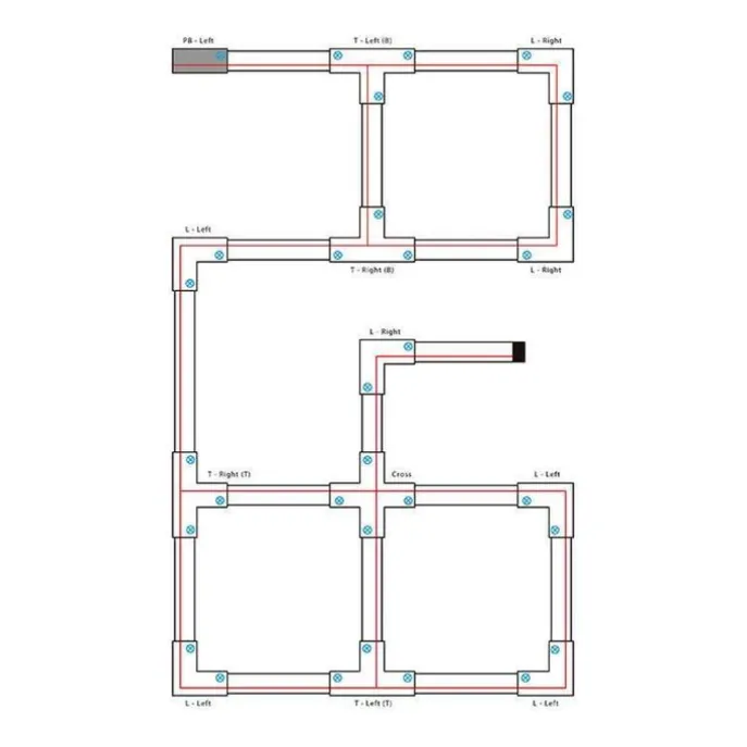 Netzteil für 3-Phasen-Schiene links schwarz - 3-phasig