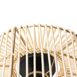 Orientale Deckenleuchte Schwarz mit Rattan - Maud