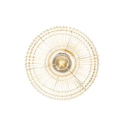 Orientale Deckenleuchte Schwarz mit Rattan - Maud