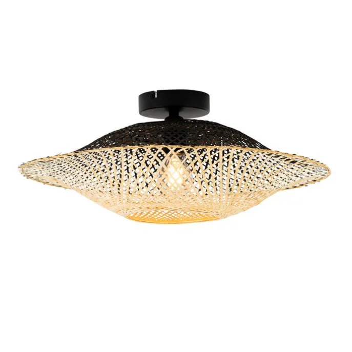 Orientalische Außendeckenleuchte Bambus 50 cm IP44 - Rina