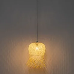 Orientalische Außenhängelampe aus Bambus IP44 - Carlos