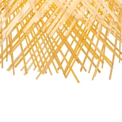 Orientalische Außenhängelampe aus Bambus IP44 - Carlos