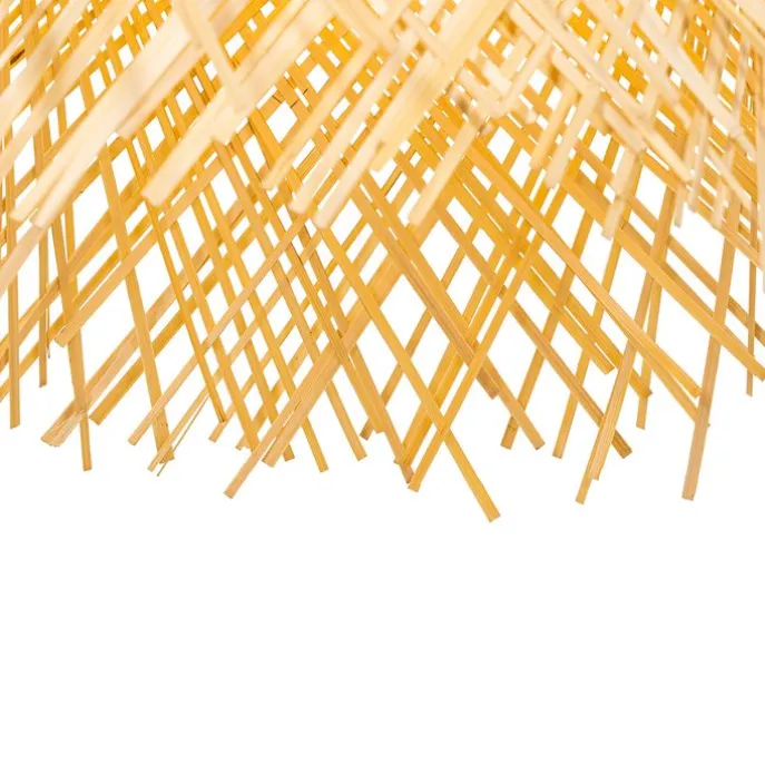 Orientalische Außenhängelampe aus Bambus IP44 - Carlos