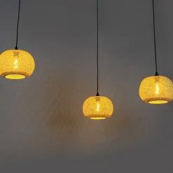 Orientalische Außenhängelampe Bambus 3-flammig IP44 - Rafael