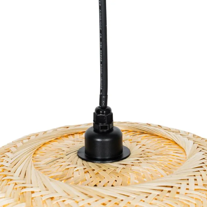 Orientalische Außenhängelampe aus Bambus IP44 - Rafael