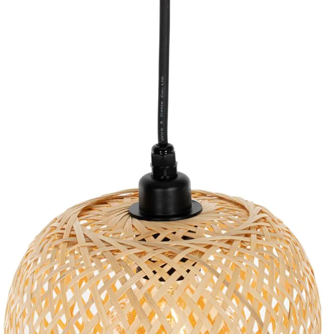 Orientalische Außenhängelampe Bambus 3-flammig IP44 - Carlos