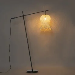 Orientalische Außenstehleuchte aus Bambus IP44 - Carlos