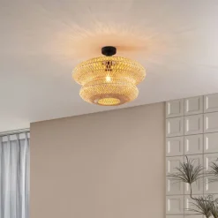 Orientalische Bambus Deckenleuchte - Ostrava Double