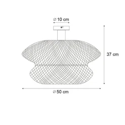 Orientalische Bambus Deckenleuchte - Ostrava Double