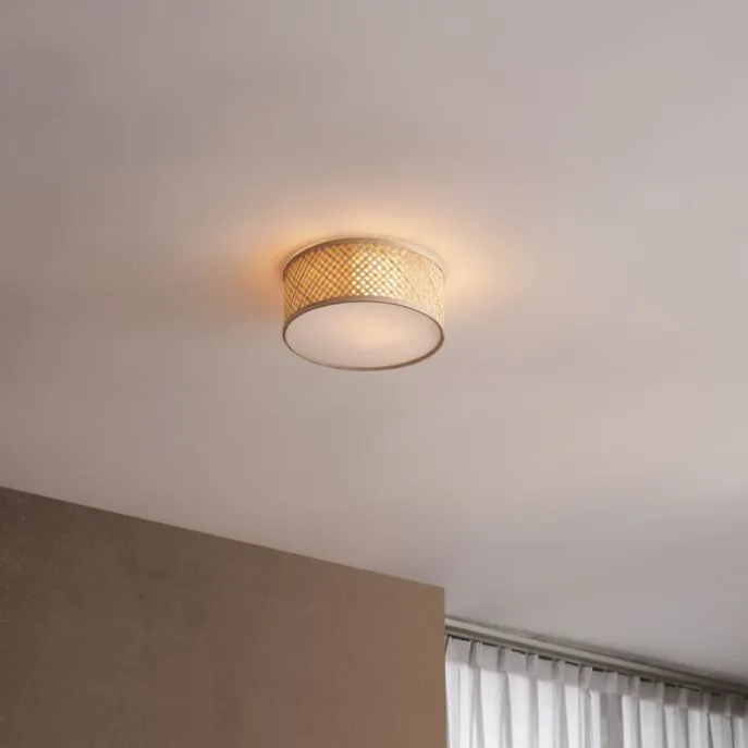 Orientalische Bambus Deckenleuchte Natur 30cm - Tremmo