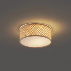 Orientalische Bambus Deckenleuchte Natur 30cm - Tremmo