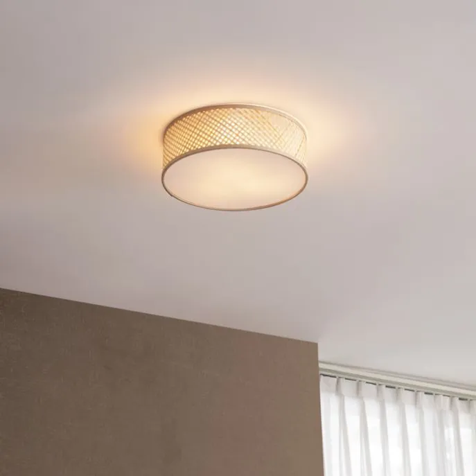 Orientalische Bambus-Deckenleuchte Natur 40cm - Tremmo