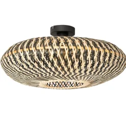 Orientalische Deckenlampe schwarzer Bambus 50 cm - Ostrava