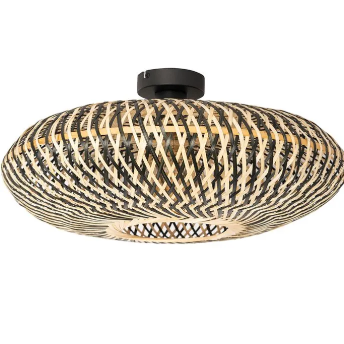 Orientalische Deckenlampe schwarzer Bambus 50 cm - Ostrava
